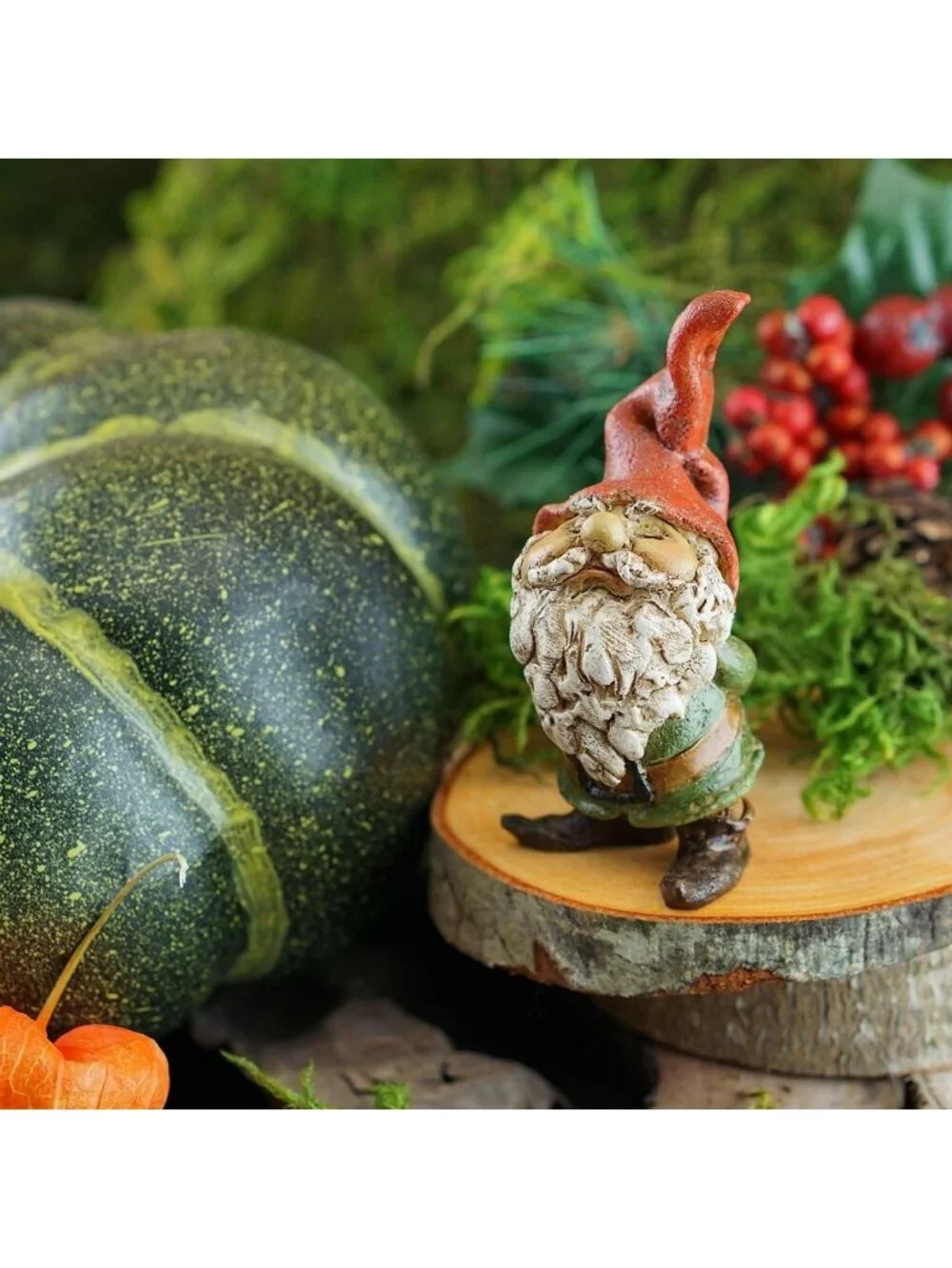 Miniature Fairy Garden Gnome Statue for Terrarium Decor - Whimsical Home Accent